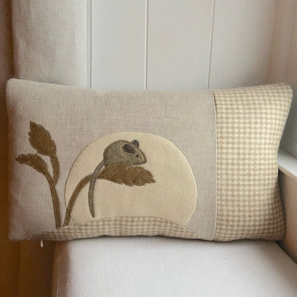 Handmade harvest mouse cushion