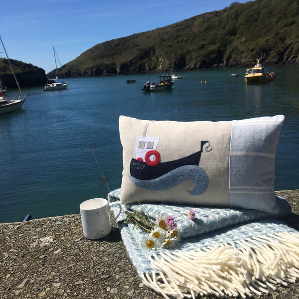 Handmade Solva boat cushion.