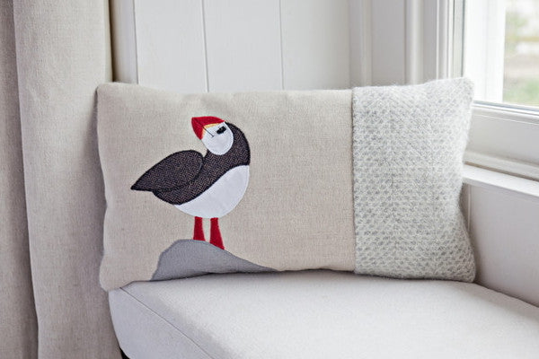 Handmade Puffin Cushion