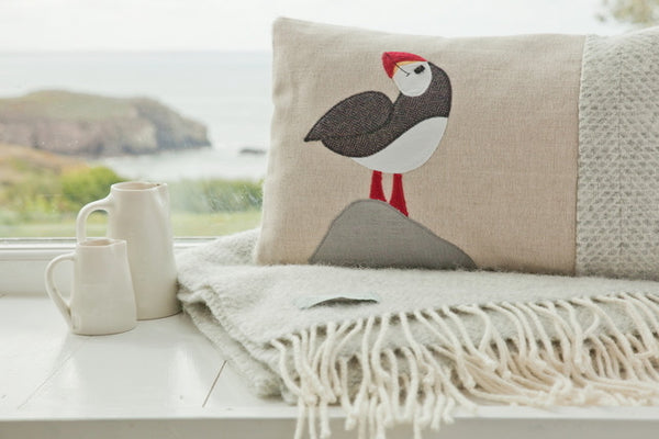Handmade Puffin Cushion